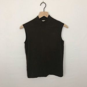 Jones New York Olive Turtle Neck Sweater Tank